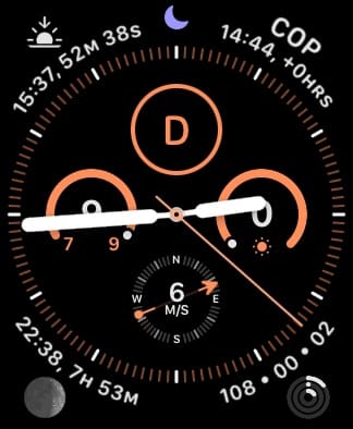 New infograph in the top left-hand corner of the Apple Watch