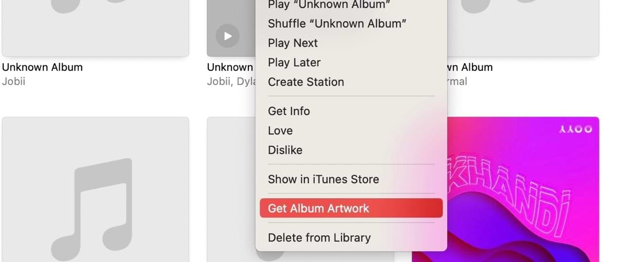 Get the Album Artwork for an album in the Music App on Mac