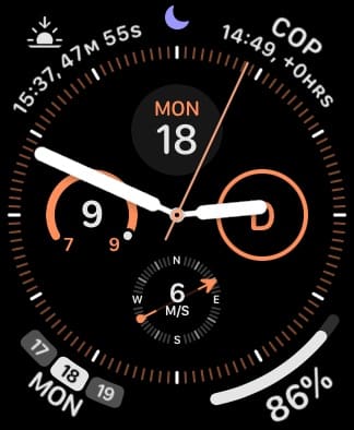 The new Apple Watch face with complications that have been updated
